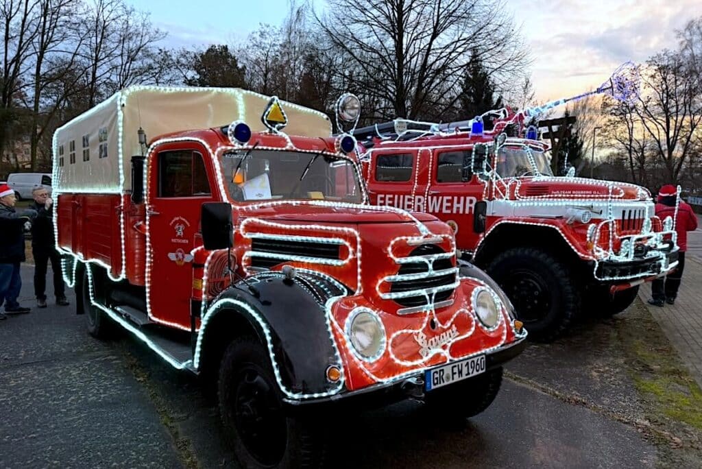 Weißwasser Oberlausitz Winter Weihnachten Feuerwehr