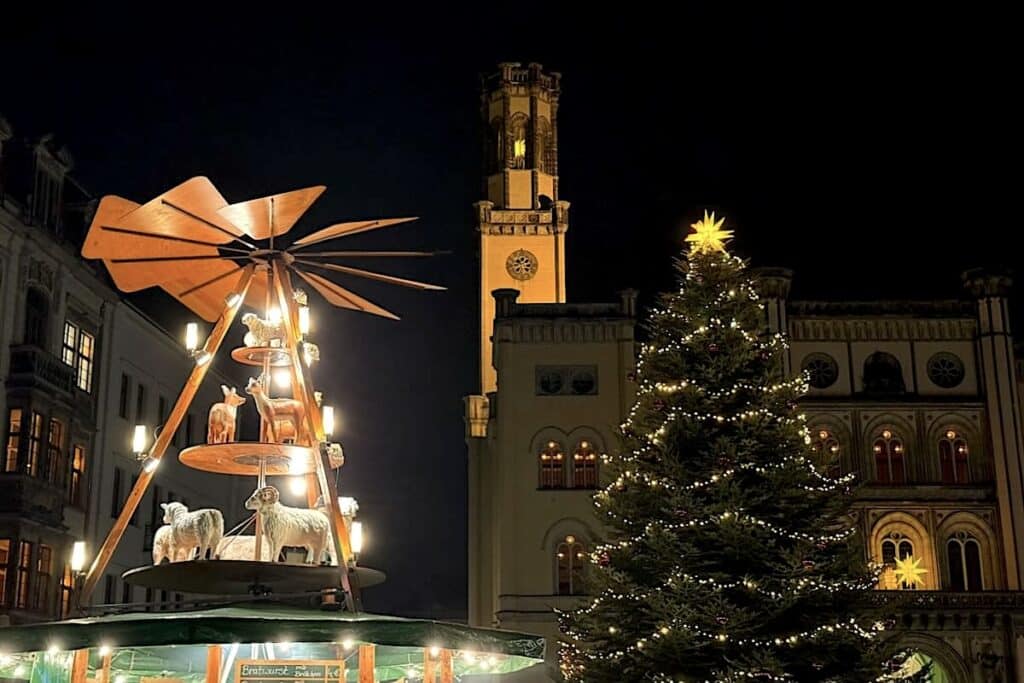 Zittau Weihnachtsmarkt Advent Weihnachten Oberlausitz im Winter