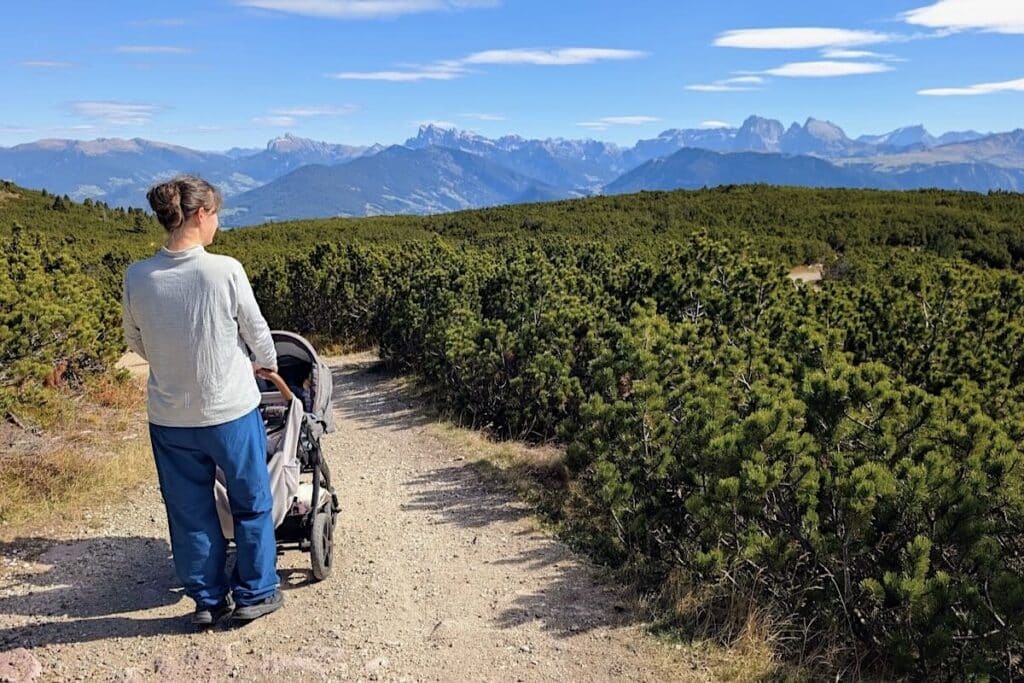 Wandern Südtirol Kind Touren Kinderwagen
