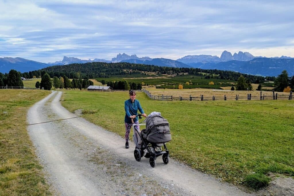 Wandern Südtirol Kind Touren Kinderwagen