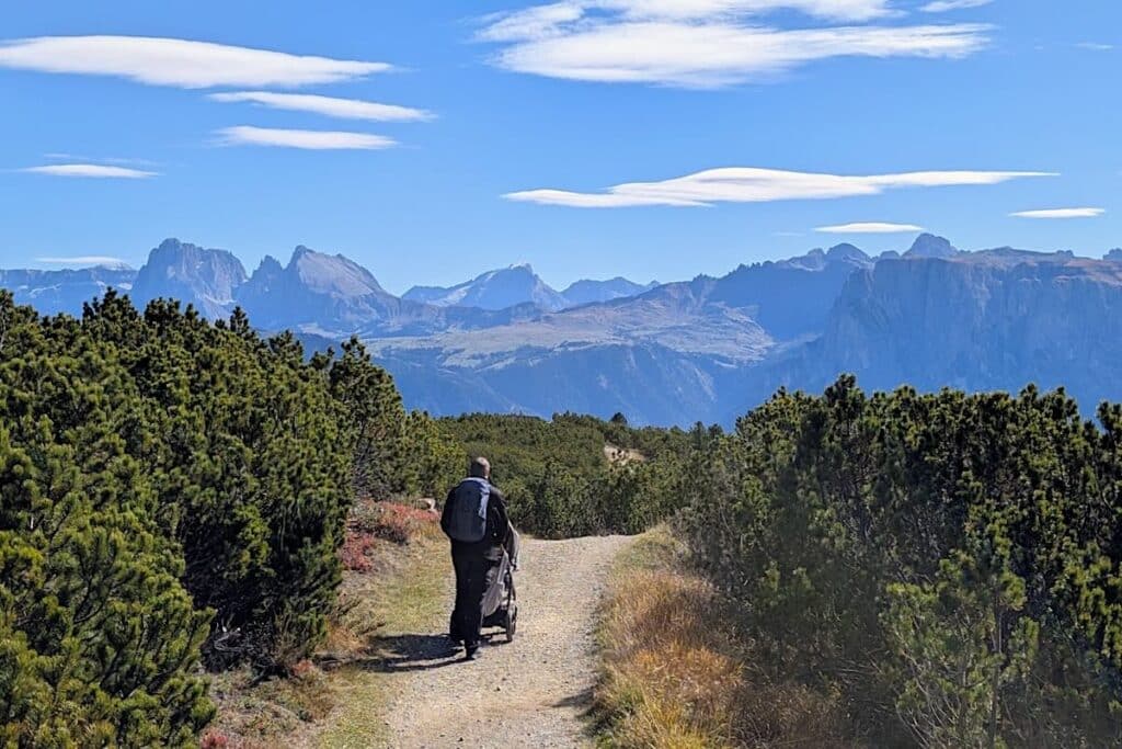 Wandern Südtirol Kind Touren Kinderwagen