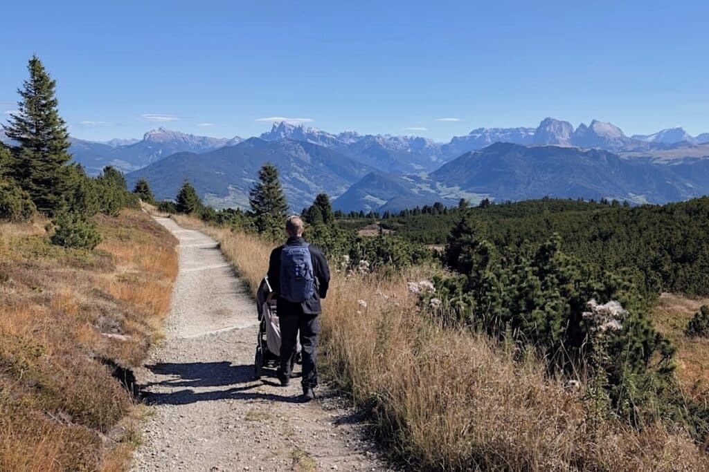 Wandern Südtirol Kind Touren Kinderwagen